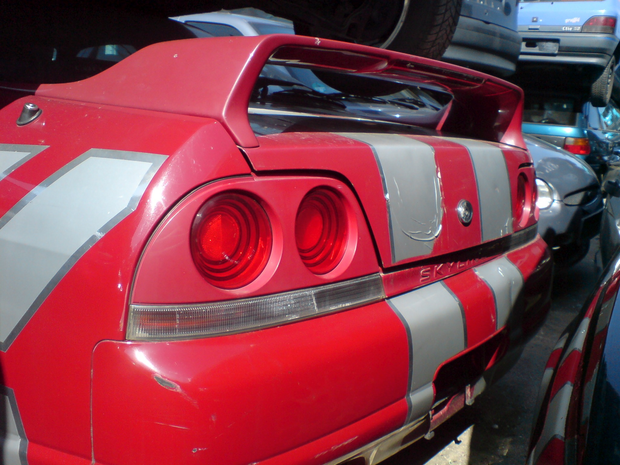 An Almost Complete Fast & Furious R33 Skyline ends on a Junkyard in rural Germany